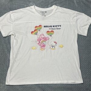 Hello‎ Kitty And Friends Cheer Bear Sanrio T shirt XXL Short Sleeve White Tee